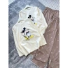 Set đồ nữ áo thun dài tay kem, quần dài chấm bi Lily in Mickey HCOM3.346 7