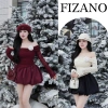 Set đồ nữ áo trễ vai ren đính hoa, chân váy dáng bí 3 màu Noel Fizano HCOM3.644