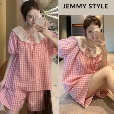 Set đồ nữ bộ mặc nhà cộc dài áo tay dơi in hình dễ thương, thun mát màu hồng, siêu xinh - chỉ 199.000 VND