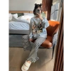 Set Đồ Nữ HCOM3.623 CAMM: Áo in cún, quần kẻ suông, gấu bèo, mặc nhà 199k 4