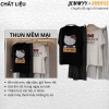 Set Đồ Nữ Hello Kitty Áo Thun Form Rộng Quần Dài Suông Dễ Thương Mặc Nhà HCOM27.008 2