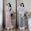 Set đồ nữ LILY HCOM26.659 - Áo thun kẻ họa tiết dài tay + quần suông siêu xinh thu đông, giảm giá 248k 6