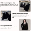Set đồ nữ nhung tay dài cổ bẻ, pijama cao cấp form rộng mềm mịn, thoải mái tại nhà – HCOM3.047 2