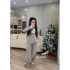 Set đồ nữ sang chảnh, đồ bộ mặc nhà mẫu mới len thỏ kẻ kê lông dãn mềm - Giá ưu đãi 386,100₫ 7