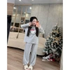 Set đồ nữ sang chảnh, đồ bộ mặc nhà mẫu mới len thỏ kẻ kê lông dãn mềm - Giá ưu đãi 386,100₫ 9
