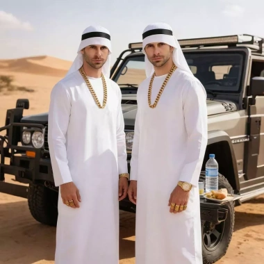 Set đồ Sheikh Dubai - Áo dài Trung Đông biểu diễn sinh nhật cosplay chất lượng, 69.000₫ 4