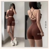 Set đồ tập gym nữ hot trend HERSIGN-SET153 áo bra dây mảnh quần đùi yoga best seller giảm giá 336.900₫