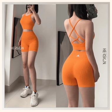 Set đồ tập gym nữ hot trend HERSIGN-SET153 áo bra dây mảnh quần đùi yoga best seller giảm giá 336.900₫ 4