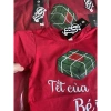 Set Đồ Tết 100% Cotton Màu Đỏ In Hình Bánh Chưng cho Bé Trai & Bé Gái – Tặng Túi Đựng Lì Xì – COCAHOUSE 4