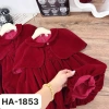 Set đồ Tết bé gái Đậu Kids váy nhung đỏ cúc bọc + áo choàng 9‑29kg, chỉ 162k 8