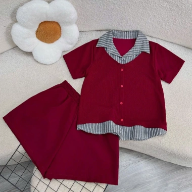 Set Đồ Tết Đậu Bigsize Mặc Mát - Áo Thun Cổ Sơ Mi + Quần Đùi Gọn Dáng A338 Q500 - 78.000₫