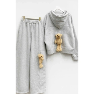 Set Đồ Thể Thao Gấu Bông - Bộ Nỉ Hoodie Unisex Form Rộng, Gấu Teddy Dễ Thương, Mặc Nhà và Đi Chơi Giá 249k