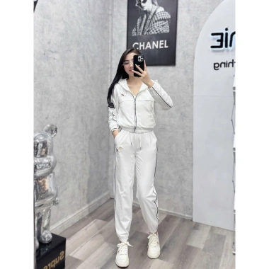 Set đồ thể thao nữ vải gió cao cấp - Áo khoác và quần dài dáng rộng, năng động, trẻ trung, giảm giá 272.840 VND 4