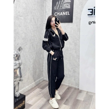 Set đồ thể thao nữ vải gió cao cấp - Áo khoác và quần dài dáng rộng, năng động, trẻ trung, giảm giá 272.840 VND 6