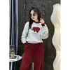 Set đồ thu đông lót nhung Lisa Boutique NM84 - Quần áo nỉ nữ cổ tròn, giá chỉ 415k 4