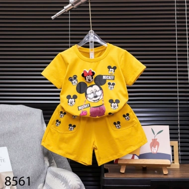 Set Đồ Thun Bé Gái 10-55kg In Hình Mickey Minnie - Cotton Mềm Mại, Mát Lành Cả Ngày, Giá Giảm 171k
