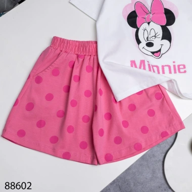 Set Đồ Thun Bé Gái 10-55kg In Hình Mickey Minnie - Cotton Mềm Mại, Mát Lành Cả Ngày, Giá Giảm 171k