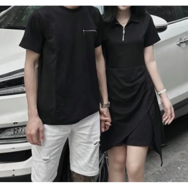 Set đồ thun đôi đen, hách dáng, che khuyết điểm - 160.000đ | Forever Couple