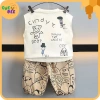 Set Đồ Trẻ Em Áo Tank Top Graffiti + Quần Thời Trang Mùa Hè - Chỉ 162.5k
