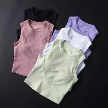 Set đồ yoga nữ áo tank + quần ôm sát, chạy bộ, tập luyện, giảm giá 137k 7