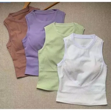Set đồ yoga nữ áo tank + quần ôm sát, chạy bộ, tập luyện, giảm giá 137k 9