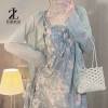 Set đồ ZHELIHANGFEI: Đầm voan hoa + Áo khoác dài thời trang thanh lịch - Giá chỉ 204.000đ 4