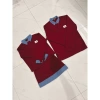 Set Đôi Nữ Áo và Chân Váy Đỏ Đô Tay Dài Nỉ ấm Đông Xuân Caro Xanh Dương - Forever Couple 4