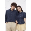 Set Đôi Sơmi Nam Nữ Thắt Eo Sau Lưng Sọc Xanh Than Cotton Linen Siêu Dễ Thương 142.000 VND