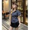 Set Đôi Sơmi Nam Nữ Thắt Eo Sau Lưng Sọc Xanh Than Cotton Linen Siêu Dễ Thương 142.000 VND 8