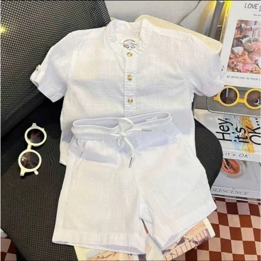 Set đũi trắng bé trai phong cách Hàn Quốc, mềm mát, thích hợp đi học, biển, du lịch - Kool - Giá ưu đãi 99.000đ