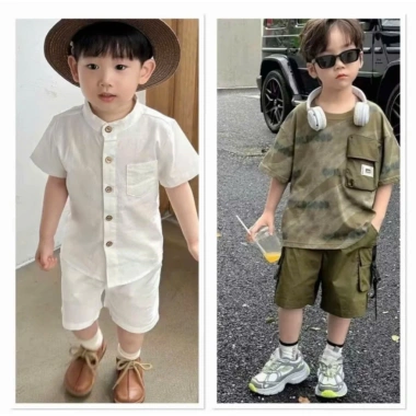 Set đũi trắng bé trai phong cách Hàn Quốc, mềm mát, thích hợp đi học, biển, du lịch - Kool - Giá ưu đãi 99.000đ 6 Set đũi trắng bé trai phong cách Hàn Quốc, mềm mát, thích hợp đi học, biển, du lịch - Kool - Giá ưu đãi 99.000đ 6