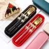 Set Dụng Cụ Ăn Thép Không Gỉ Kèm Hộp Đựng Tiện Lợi - Bền Bỉ, Giá Ưu Đãi