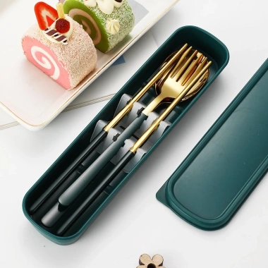 Set Dụng Cụ Ăn Thép Không Gỉ Kèm Hộp Đựng Tiện Lợi - Bền Bỉ, Giá Ưu Đãi 4