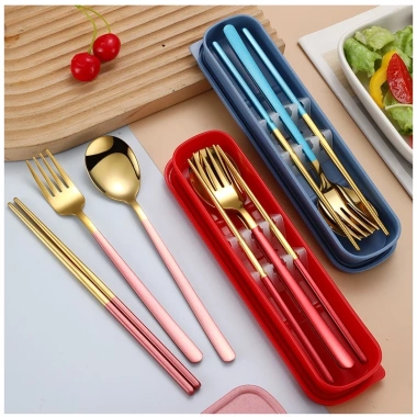 Set Dụng Cụ Ăn Thép Không Gỉ Kèm Hộp Đựng Tiện Lợi - Bền Bỉ, Giá Ưu Đãi 9