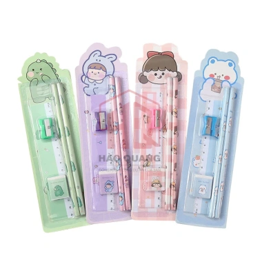 Set Dụng Cụ Học Tập 4 Món Siêu Dễ Thương Bút Chì Thước Gọt Tẩy 14.415 VND 5