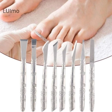 Set Dụng Cụ Làm Móng Tay Chân LUImo Thép Không Gỉ, Dao Ngón, Cạp Da Chết, Loại Bỏ SBS, Giá Ưu Đãi 273k