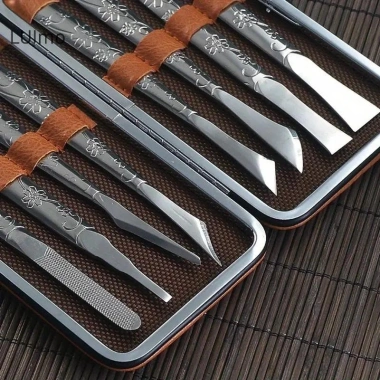 Set Dụng Cụ Làm Móng Tay Chân LUImo Thép Không Gỉ, Dao Ngón, Cạp Da Chết, Loại Bỏ SBS, Giá Ưu Đãi 273k