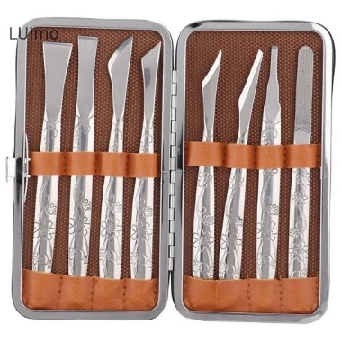 Set Dụng Cụ Làm Móng Tay Chân LUImo Thép Không Gỉ, Dao Ngón, Cạp Da Chết, Loại Bỏ SBS, Giá Ưu Đãi 273k