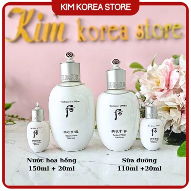 Set dưỡng trắng da Whoo chính hãng – Combo làm mờ thâm nám, tàn nhang, bộ tinh chất Gongjinhyang Seol – 829.000₫