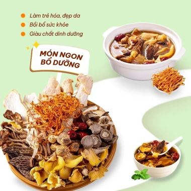 Set Gà Hầm 7 Loại Nấm Quý - Giảm Giá Đặc Biệt, Chỉ 65.000đ, Thơm Ngon, Dinh Dưỡng