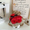 Set gấu teddy ôm rổ hoa sáp kèm túi, đèn, thiệp - Quà Valentine, 8/3, sinh nhật, tốt nghiệp - Giá chỉ 550.000₫ 3