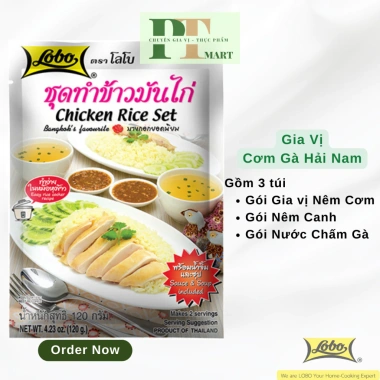 Set Gia Vị Cơm Gà Hải Nam Lobo - Cơm, Canh, Nước Chấm, Giá 44.000đ