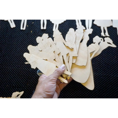 Set Gỗ Tô Mầu 13cm Thiết Kế Thời Trang 20 Hình Mẫu, Set Màu, 2 Cọ, 99.000 VNĐ