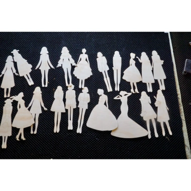Set Gỗ Tô Mầu 13cm Thiết Kế Thời Trang 20 Hình Mẫu, Set Màu, 2 Cọ, 99.000 VNĐ