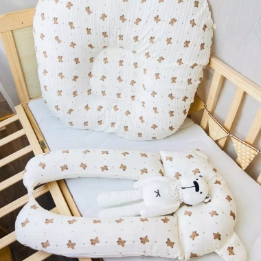 Set gối chống trào chữ U cho bé, vải đũi gân 2 lớp AnChEE, giá giảm 279.000đ 2 Set gối chống trào chữ U cho bé, vải đũi gân 2 lớp AnChEE, giá giảm 279.000đ 2
