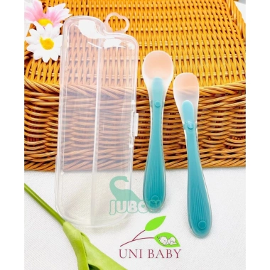 Sét Hai Thìa Jupon Unibaby và Hộp Cao Cấp Silicol PPSU An Toàn Cho Bé - Giá 50.000 VND