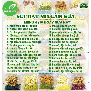 Set hạt dinh dưỡng cho cháo ăn dặm sữa hạt bé - sẵn tiện dụng, giá ưu đãi 139k