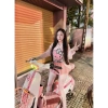 Set Hello Kitty KNISOP Áo Tay Dài + Váy Tầng Freesize Dễ Thương Giá 261.000đ 2