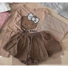 Set Hello Kitty KNISOP Áo Tay Dài + Váy Tầng Freesize Dễ Thương Giá 261.000đ 9