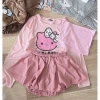 Set Hello Kitty KNISOP Áo Tay Dài + Váy Tầng Freesize Dễ Thương Giá 261.000đ 10